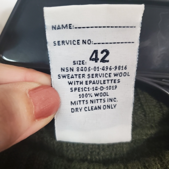 Defense Logistics Agency Wool Service Sweater - Picture 6 of 6